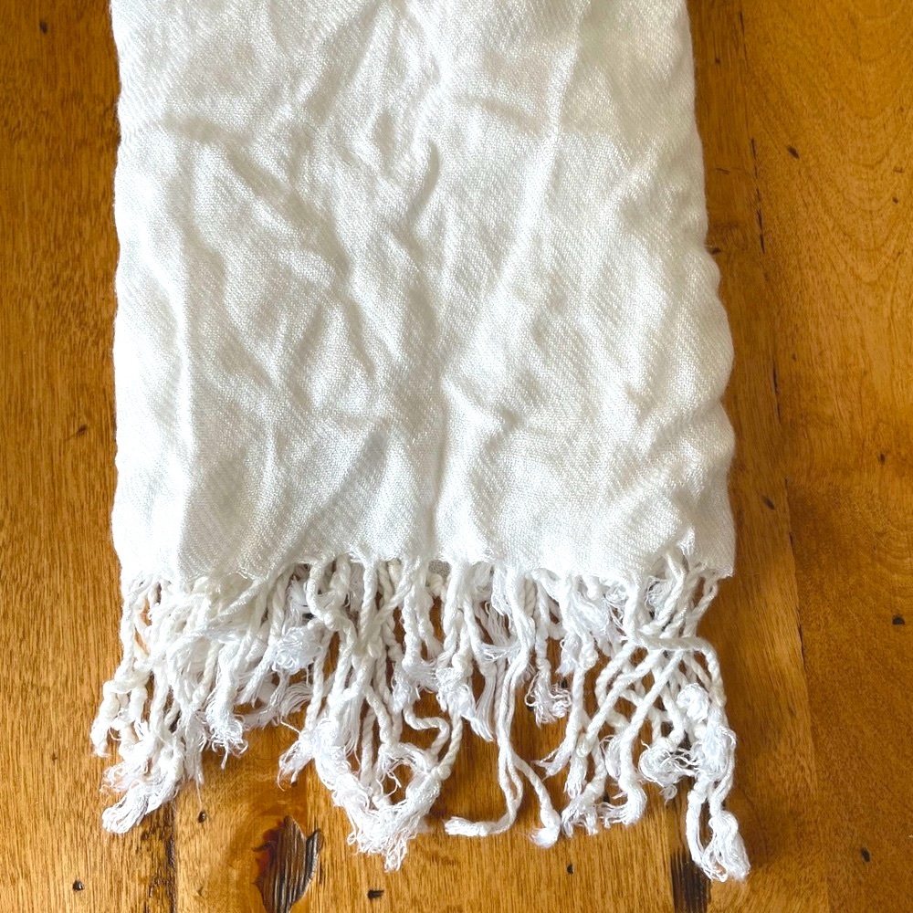 Lightweight White Scarf